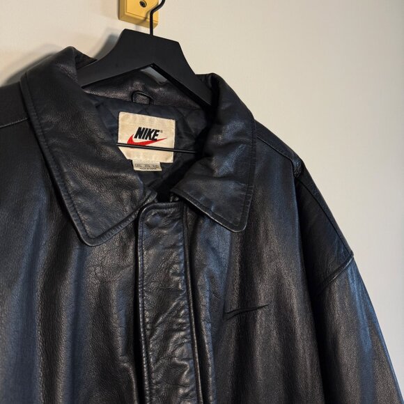 Rare Vintage Nike Red Tag Leather Jacket - Picture 4 of 5